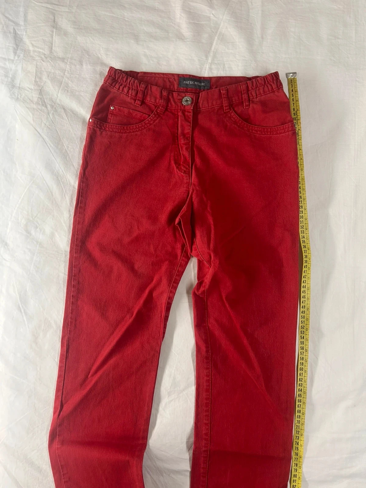 Mat de Misaine matte red skinny jeans size 38 – photo 2